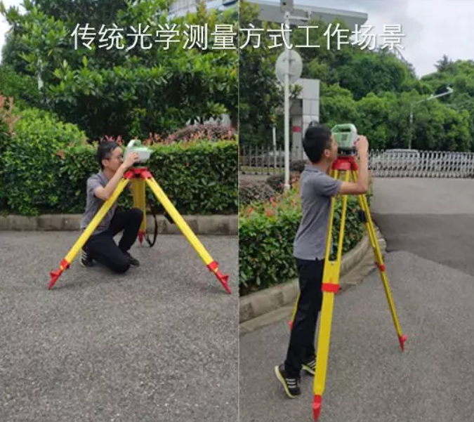 傳統(tǒng)光學(xué)水準(zhǔn)測量方式工作場景 傳統(tǒng)光學(xué)水準(zhǔn)測量方式工作場景